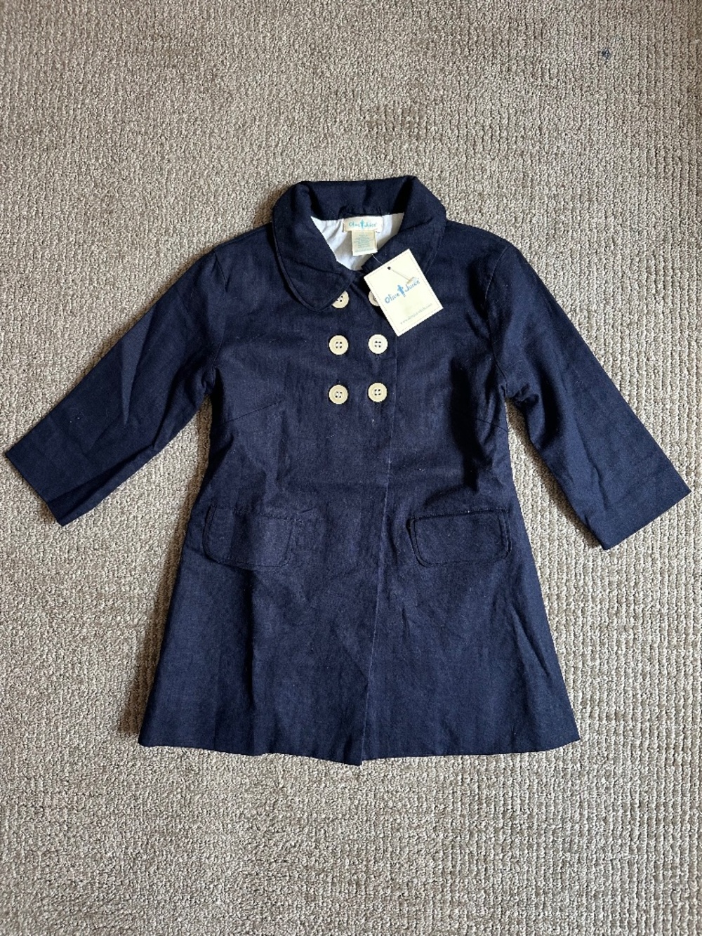 Olive juice pea coat